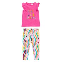 Stripes 4K: 2 Piece Slub Frill T-Shirt & Legging Set (1-3 Years)